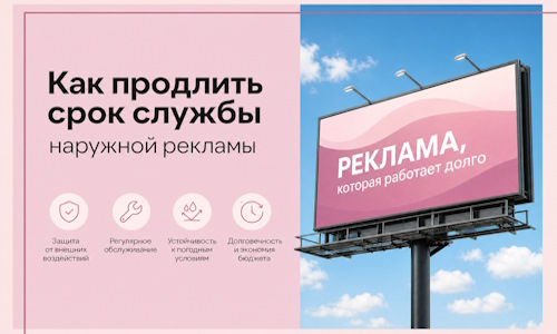Как продлить срок службы наружной рекламы в  Гае