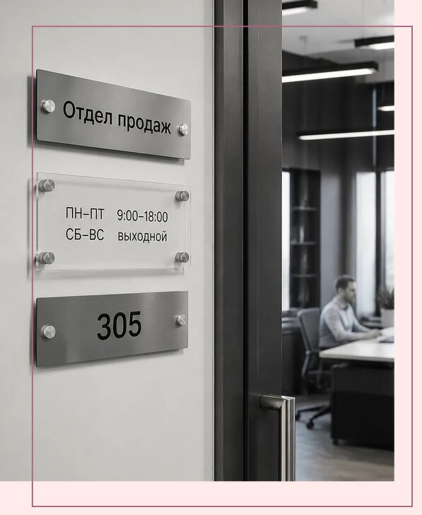 Офисные таблички на дверь в Гае по цене от 4981 р. | Аванза-Гай